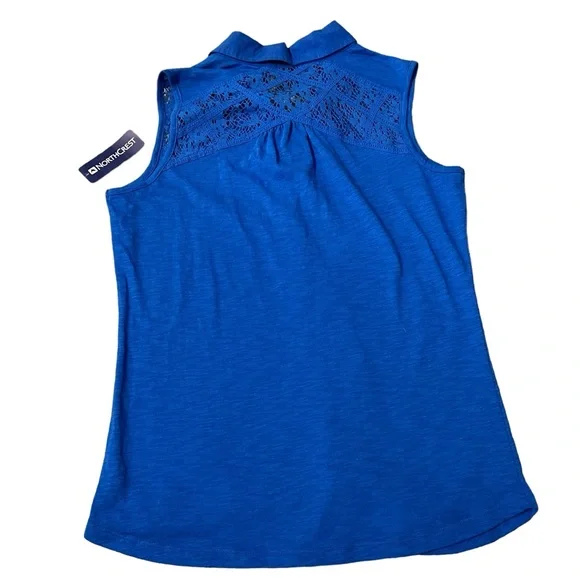 NorthCrest NWT - Womens Sleeveless Button Up Tank Sz. SM - Picture 5 of 7